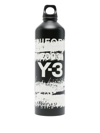 Yohji Yamamoto logo-embellished water bottle - unisex - Metal - One Size - Black