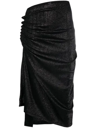 Paco Rabanne Gonna asimmetrica metallizzata - Nero