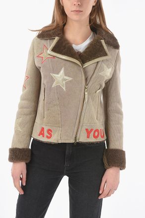 HISTORY REPEATS Embroidered Shearling Jacket History Repeats