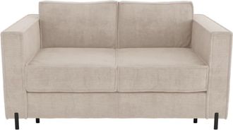 VENTE-UNIQUE.COM Sofá cama poliéster 3 plazas beige 198x223cm