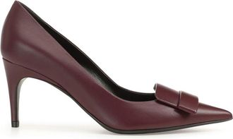 Sergio Rossi laminated 45mm leather shoes - women - Kid Leather/Lamb Skin/Leather - 37 - Red