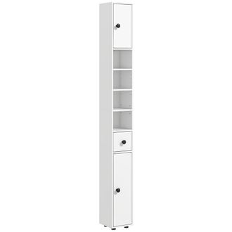 Kleankin Mueble auxiliar ba&ntilde;o 20x20x180 cm blanco