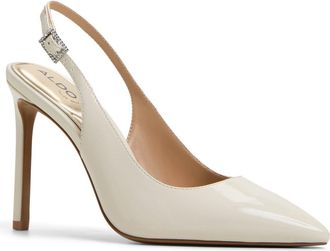 Aldo Lala Slingback Pointed Toe Pump in Other White at Nordstrom, Size 9