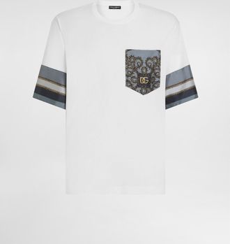 Dolce & Gabbana Jersey T-shirt With Print - Man T-shirts And Polos White 44