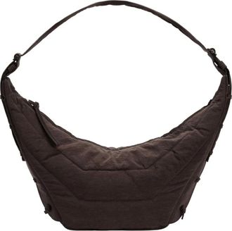 Christophe Lemaire Medium Soft Game Shoulder Bag - unisex - Tassen - Bruin - Maat: ONE Size Leer