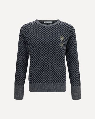 Vivienne Westwood Maglione Checkmate in misto alpaca e cotone Man M