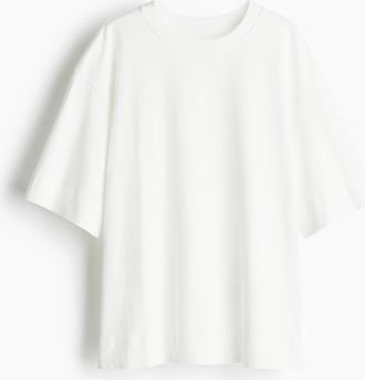 H&M Oversized Baumwoll-T-Shirt - White