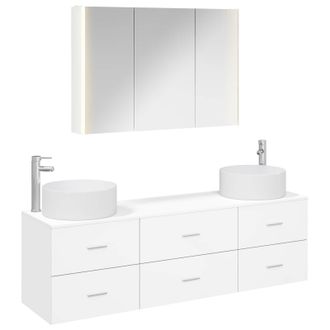 vidaXL Juego De Muebles De Ba&ntilde;o 4 Uds. Blanco Vidaxl