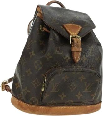 Louis Vuitton Pre-owned Backpacks, female, Brown, Size: ONE SIZE Pre-owned Mini Montsouris Backpack