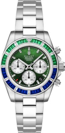 Duxot Accelero Rainbow Chronograph Quartz Green Dial Mens Watch DX-2064-88