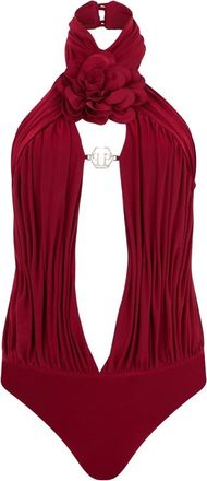 Philipp Plein Sleeveless Bodysuit Flower - Dames - Badpakken - Bruin - M - Badmode