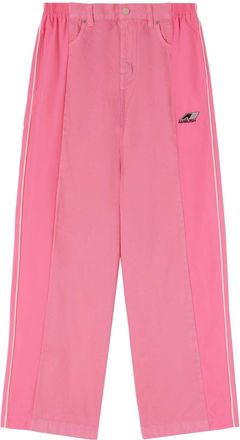 AMBUSH wide-leg panelled trousers - unisex - Nylon/Nylon/Cotton - 28 - Pink