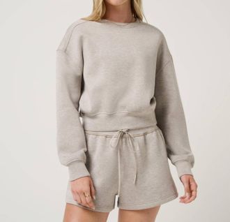 Travis Mathew Cloudscape Pullover Sweater In Heather Savannah Tan