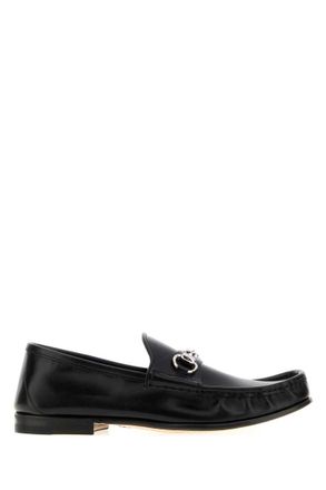 Gucci Black Leather Loafers