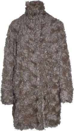 Stella McCartney Stella McCartney Pre-owned Womens Faux Fur Coat in Beige Mohair Wool - Size EU 44 (Womens)