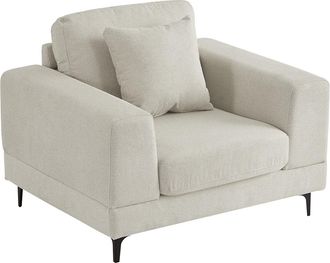 Vente-Unique Sill&oacute;n en tela texturizada beige JAMOLO