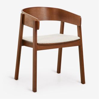 Sklum Pack De 2 Sillas De Comedor Con Reposabrazos En Madera De Roble Olsen Sklum