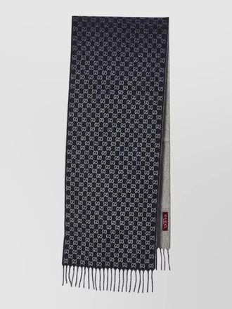 Gucci gg wool cashmere reversible scarf