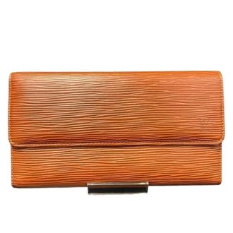 Louis Vuitton Pre-owned Wallets, female, Orange, Size: ONE SIZE Pre-owned Pochette Porte Monnaie Credit Long Wallet