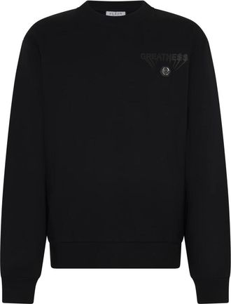 Philipp Plein Sweatshirt Ls - Heren - Sweatshirts - Zwart - XL - Katoen - Hoodies & sweatvesten