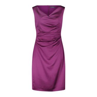 Vera Mont Midi Jurken - Dames - Korte kleedjes - Paars - 2XL - Satijn - Kleedjes