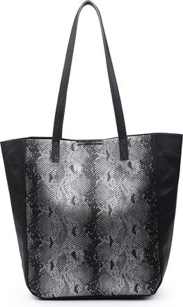 Jen & Co. Womens Animal Print Bag In A Bag Tote In Grey
