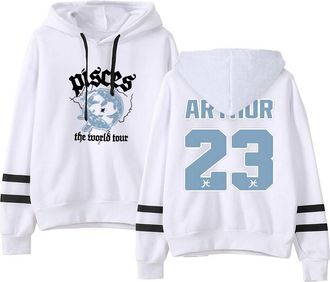 Generic J Arthur 23 Fashion Mens Hoodie Casual Loose Tracksuit (White,S)