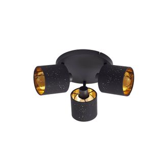 Lindby Lindby - L&aacute;mpara De Techo vasilia En Negro Textura, Tela, Tejido, Seda