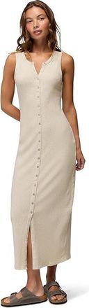 Prana Cambria Cove Maxi Dress Womens Dress Oatmeal Heather : LG (Womens 12-14), Cotton/Elastane