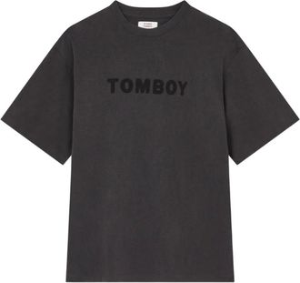 TOMBOY T-shirt in cotone con logo - Grigio