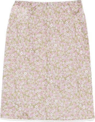 Prada Floral-detail Midi Skirt