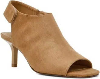 Anne Klein Semana Ankle Strap Sandal in Sand Suede at Nordstrom, Size 8.5