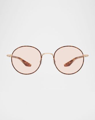 Barton Perreira Caster Round Titanium Sunglasses