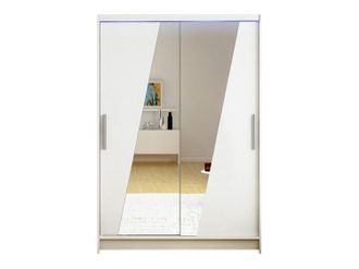 Mirjan24 Mobilier1 - Armario Closico 152, Blanco, 200x120x58cm, Puertas De Armario: Correderas, N&uacute;mero De Estantes: 0, Led