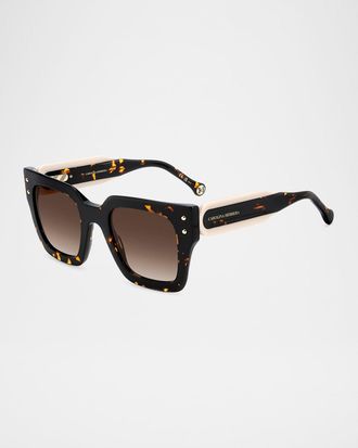 Carolina Herrera Square Acetate Sunglasses