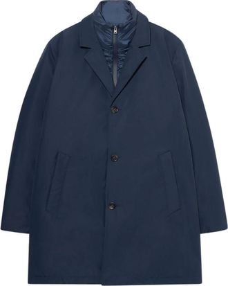 Brooks Brothers Technical Trench Coat - Heren - Mantel - Blauw - 2XL - Polyester - Jassen