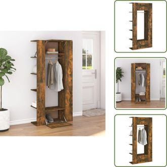 vidaXL The Living Store Mobili da Corridoio 2 pz Rovere Fumo in Legno Multistrato - Armadi da ingresso