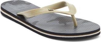 Rvca All the Way Flip Flop in Black Camo at Nordstrom Rack, Size 12