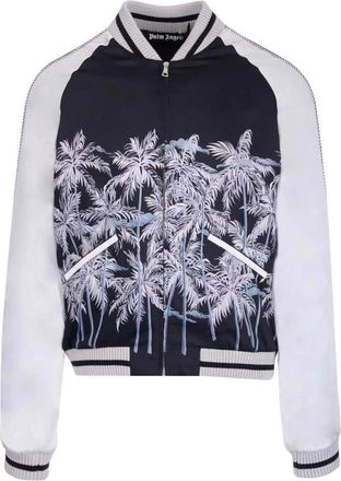 Palm Angels Casual Printed Bomber - Heren - Bomber jackets - Zwart - XL - Polyester - Jassen