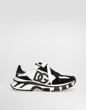 Dolce & Gabbana Dg Country Road Nylon And Leather Sneakers - Man Sneakers Black 40.5