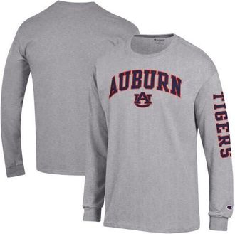Champion Mens Champion Heather Gray Auburn Tigers Arch Over Logo 2-Hit Long Sleeve T-Shirt at Nordstrom, Size Xx-Large