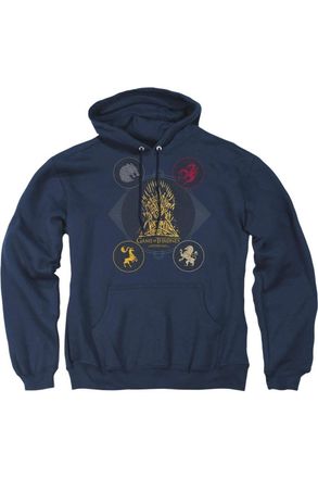 Gildan Game Of Thrones 4 Houses 4 The Throne Adult Pull Over Hoodie / Hooded Sweatshirt