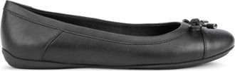 Geox Ademende en Comfortabele Charlene Schoenen - Dames - Ballerinas - Zwart - 36 EU - Leer - Schoenen