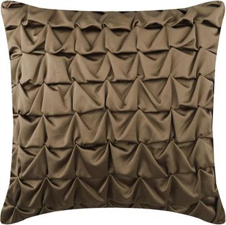 OEM Funda De Coj&iacute;n Decorativa, Marr&oacute;n, 45 X 45 Cm, Textura Satinada Anudada, Estampado De Color Liso, Estilo Moderno - Dreaming Satin