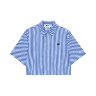 Msgm Shirts, female, Blue, Size: M 4041Mde03X267129 Shirt