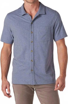 The Normal Brand Active Puremeso Weekend Button Down Shirt In Lake Blue