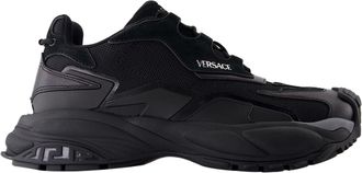Versace Low Top Sneakers - Versace - Leather - Black