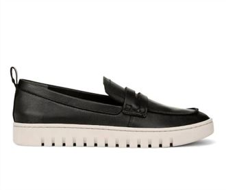 Vionic Womens Uptown Leather Slip On Loafer In Black