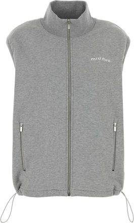 Miu Miu Grey Cotton Sweatshirt