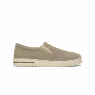 Birkenstock Womens Oswego Suede Leather Shoes In Taupe